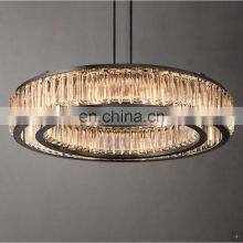 Modern Hanging Lamp Lighting Led Decorative Ring Brass Chandelier Ceiling Light Bedroom Living Dining Room Table thumbnail-3