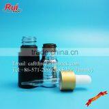 5ml 10ml 15ml Glass Essential Oil Bottle With Electroplating Silver Coating, Shiny Silver Glass Bottle for Oil With Dropper