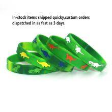 Chinese Factory in Stock Dinosaur Adventure Embossed Silicone Wristband Kids Dinosaur School Activity Present Silicone Bracelet thumbnail-2