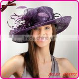 2012 New Design Purple Sinamay Wedding Hat                        
                                                Quality Choice
