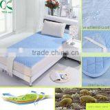 100% Waterproof Quilted Bed Sheet With Blue Four Corner Elastic Fabric thumbnail-2
