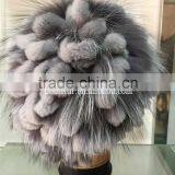 2015 Best Quality Korean Style Rex Rabbit Hat With Fox Fur Pompom thumbnail-4