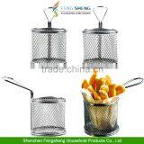 Mini Chrome Chip Fryer Serving Food Presentation Basket by Kitchen Stars thumbnail-2