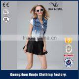 Wholesale Waistcoats for Boys Denim Hooded Children Denim Vest thumbnail-3