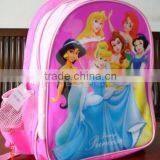 Princess pink child school bag, backpack