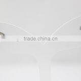 Trendy Steel Earring Studs With Clear Crystal Office Lady Stud Earring With Heart Crystal