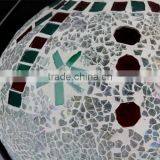 Snowman Shape Mosaic Glass Hanging Lantern for Christmas Outdoor Decoration thumbnail-5