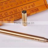 factory direct black & golden metal brass ball pen customize logo brass pen