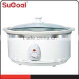 3.5L White SS Body Caremic Inner Pot Electric Slow Cooker thumbnail-1