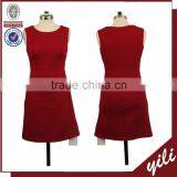 2016 A/W Sleeveless Red Color Bodyfit Design Fashion Women Formal Dress thumbnail-1
