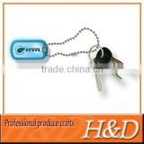Blue man key chain with metal chain
