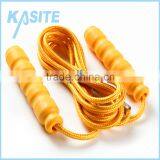 High quality 2.4M children fitness two-core yellow cotton jumping rope