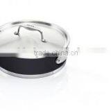 Stainless Steel Straight Shape Color Painting Frypan With Metal Lid thumbnail-1
