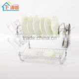 17' RG6022 Double Plastic Tray Kitchen Cabinet Dish Rack thumbnail-2