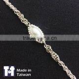 Fashion 925 Spiral Pearl Sterling Silver Bracelet Jewelry Gifts thumbnail-4