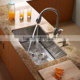 Professional Factory Supply R10 Radius Handmade Stainless Steel Sink 30" x 18" x 10" Double Bowls (cUPC Approved)-- R10-3018 thumbnail-6