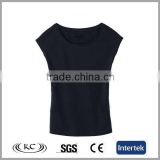 high quality best selling women black sleeveless t-shirts
