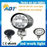 High Bright 24W led truck work lights for universal cars