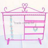 Pink Wire Jewelry Organizer for Earrings,Necklaces,Bracelets and Gift Idea thumbnail-1