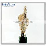 Polyresin Nautical Decoration Sea Sehll Conch Stainless Steel Wine Bottle Stopper thumbnail-4