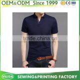 Customized Classic Collar Mens 100% Pique Cotton 220gsm Polo Shirt Without Button OEM thumbnail-4