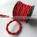 RED Electrical Wire Braided Cable 2/3 Core Edison DIY Pendant Cord thumbnail-2