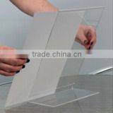 Vertical Slanted L Shape Acrylic Sign Holder 8.5"x11"