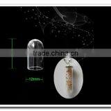 Vintage Brass Bronze Glass Tube Bottle Dome Pendant Charm Settings Jewelry Findings Supplies{]hollow Clear Glass Cover With Cap thumbnail-5