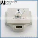 Simple Printing Lines Zinc Alloy Chrome Finishing Bathroom Accessories Wall Mounted Double Robe Hook thumbnail-6