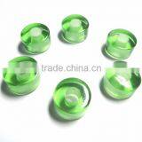 AAA Colombian Emerald Color Quartz Smooth Handmade Big Hole Tyre Beads thumbnail-5