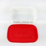Custom Disposable Pasta Bowl With Red Lid Plastic Microwave Safe Food Containers thumbnail-3