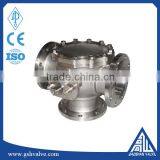 T Type Flange Sanitary Stainless Steel 3 Way Ball Valve thumbnail-1