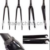 Tapered Carbon Fiber 700C Tapered Road Fork UD Weave Steer Tube 1-1/2"
