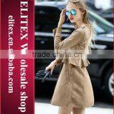 2015 HOT Fashion High Quality Brown Lady's Fashion Women Overcoat thumbnail-5