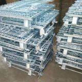 Folding and Stackable Storage Cage/Galvanized Wire Mesh Container thumbnail-1