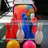 OEM Blow Molding Plastic Bowling Pin Sport Toy Mini Bowling Ball for Sale thumbnail-5