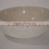 UNIQUE BOTTICINA CREAM MARBLE SINKS thumbnail-4