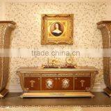 Luxury French Rococo Living Room Furnitur TV Cabinet Set/ Retro Vivid Hand Carved Solid Wood TV Cabinet & Display Cabinet thumbnail-3