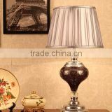Glass carving K9 crystal decoration mental bottom home use table lamp
