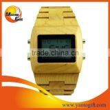100% Nature Quartz Digital Wooden Watch thumbnail-1