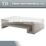 Modern White Travertine Marble Living Room Coffee Table for Sale thumbnail-2