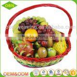 Custom Eco-friendly Rattan Wicker Flower Fruit Basket Wedding Decorations Supplies thumbnail-4