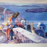 Handmade Aegean Sea Oil Painting on Canvas