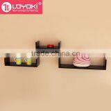 Eco-friendly Furniture Laminate Floating U Shelves Set of 3 Pieces Wood Wall Display Mount Shelf for Home Decoration thumbnail-2