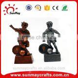 Custom High Quality Polyresin Gold and Silver Football Trophy Statue for Children thumbnail-1