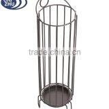 Freestanding Entryway Brown Metal Umbrella Stand Basket / Walking Cane Rack Hallway Organizer thumbnail-3