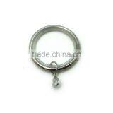 Metal Silent Curtain Rod Ring With Loose Eyelet ID35mm/OD42mm Brushed Nickel Plated thumbnail-3