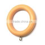 Light Brown Wood, Curtain Rod Ring Screw Eyelet To Fit Curtain Poles Up To 35mm Diameter thumbnail-2