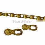 KMC X9SL Super Light 9 Speed Titanium Gold Bicycle Chain thumbnail-5