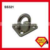 SS8045 Marine Deck Hardware Stainless Steel 304 Round Eye Plate With Ring With Machine Screw Sink Holes Ring Plate thumbnail-6